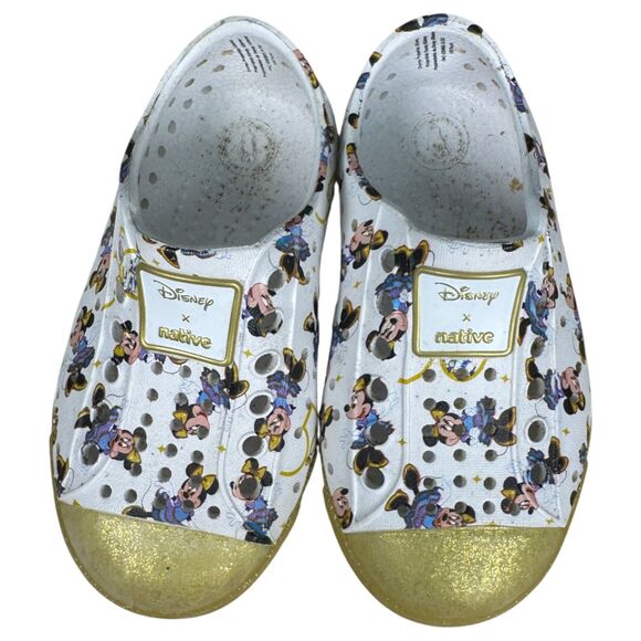 Native X Disney Minnie All Over Print Jefferson Shoes Toddler Size C 6 - Picture 1 of 8